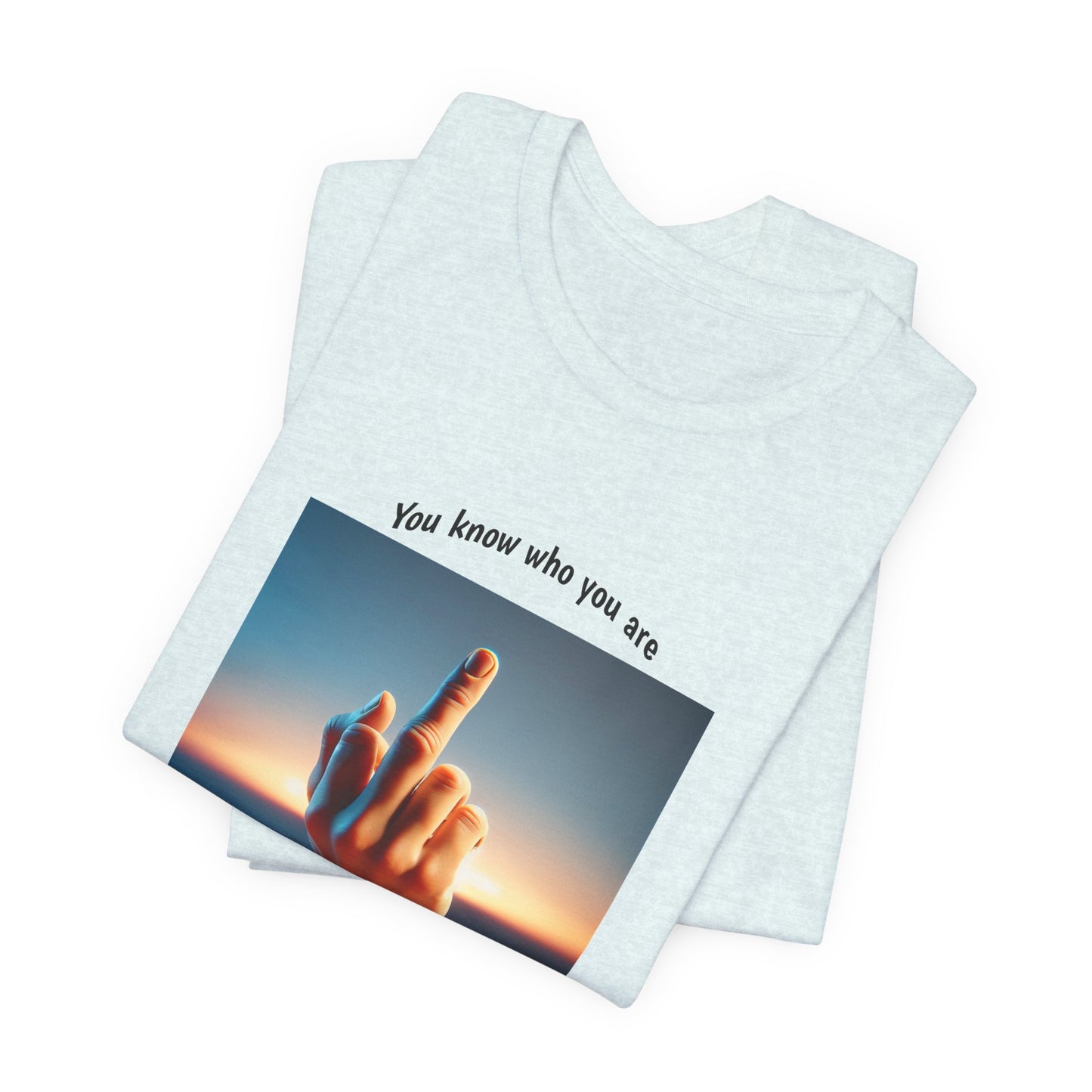 Sunset Middle Finger Graphic Tee – 'FAHO' Casual Statement T-Shirt
